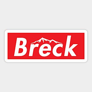 Ski Breck Breckenridge Colorado Skiing Skateboard Snowboard Laptop Sticker